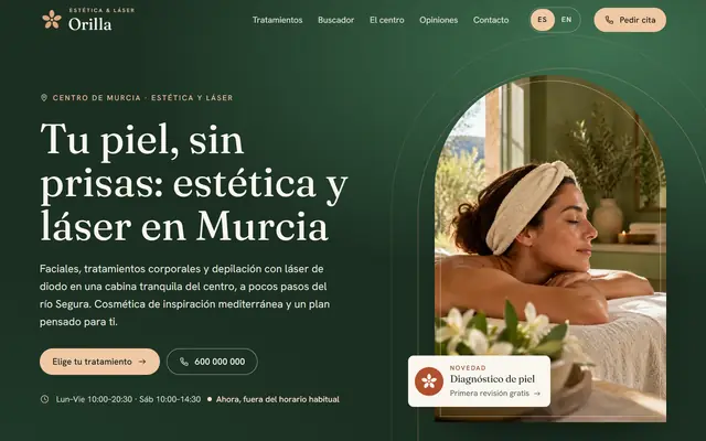 Beauty clinic website