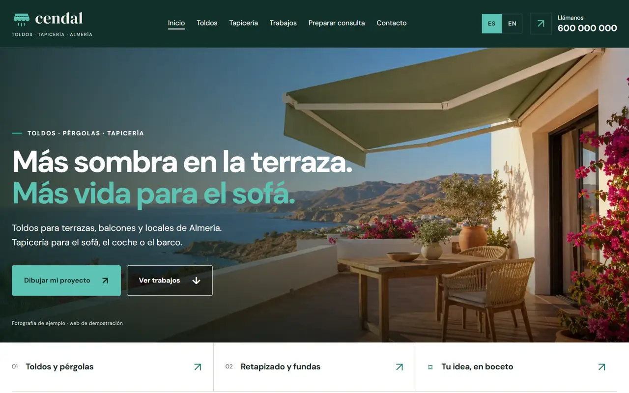 Cendal website on a desktop screen