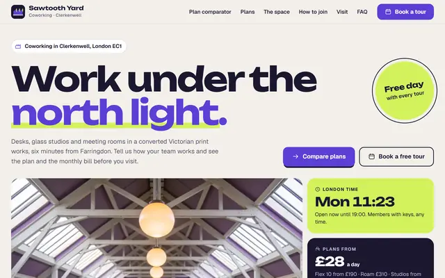 Coworking space website