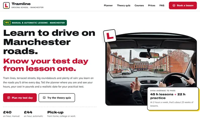 Driving school website
