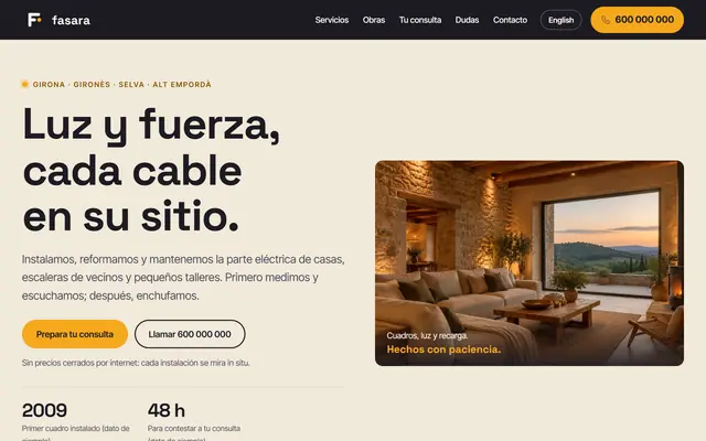 Electrical contractor website