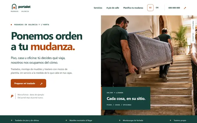 Removals company website