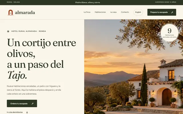 Rural hotel website