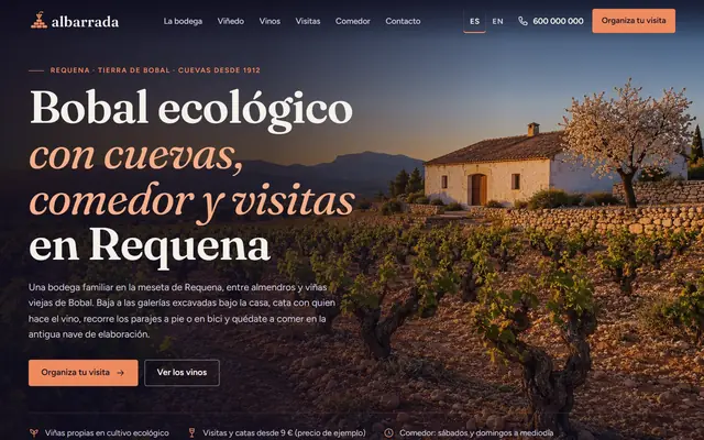 Winery & wine tourism website